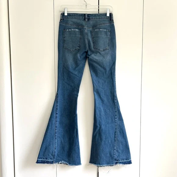 Free People We The Free Flare Low Rise Jeans Size 25 - Picture 5 of 10